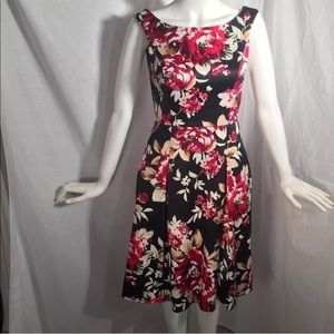 Floral White House Black Market Skater Dress
